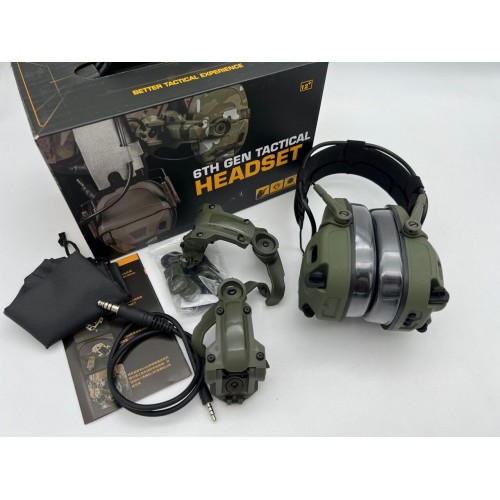6TH GEN TACTICAL HEADSET тактическая гарнитура, звукосниматель и шумоподавление, активные в Нижнем Новгороде