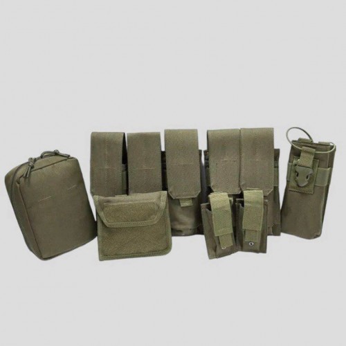 Тактический разгрузочный жилет «5 / пять карманов» с подсумками Tactical Molle Plate Carrier для съемных бронепластин в Нижнем Новгороде